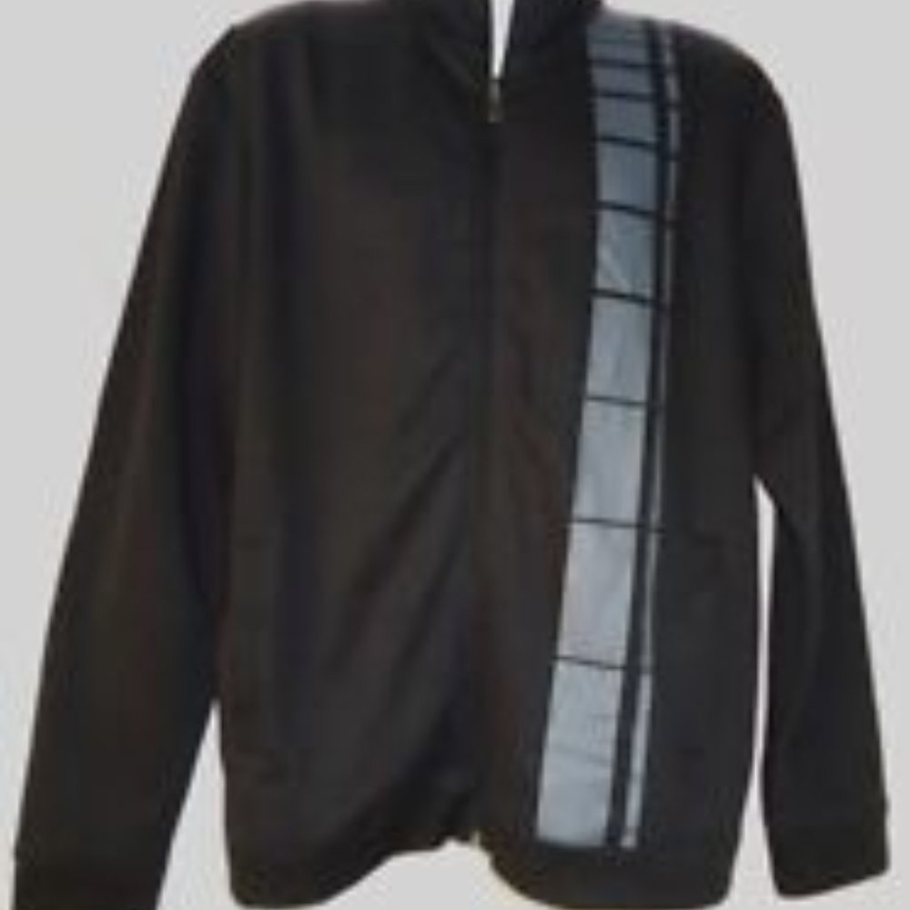Men's Black Warm Up Jacket XL NWT Alfani Stripe